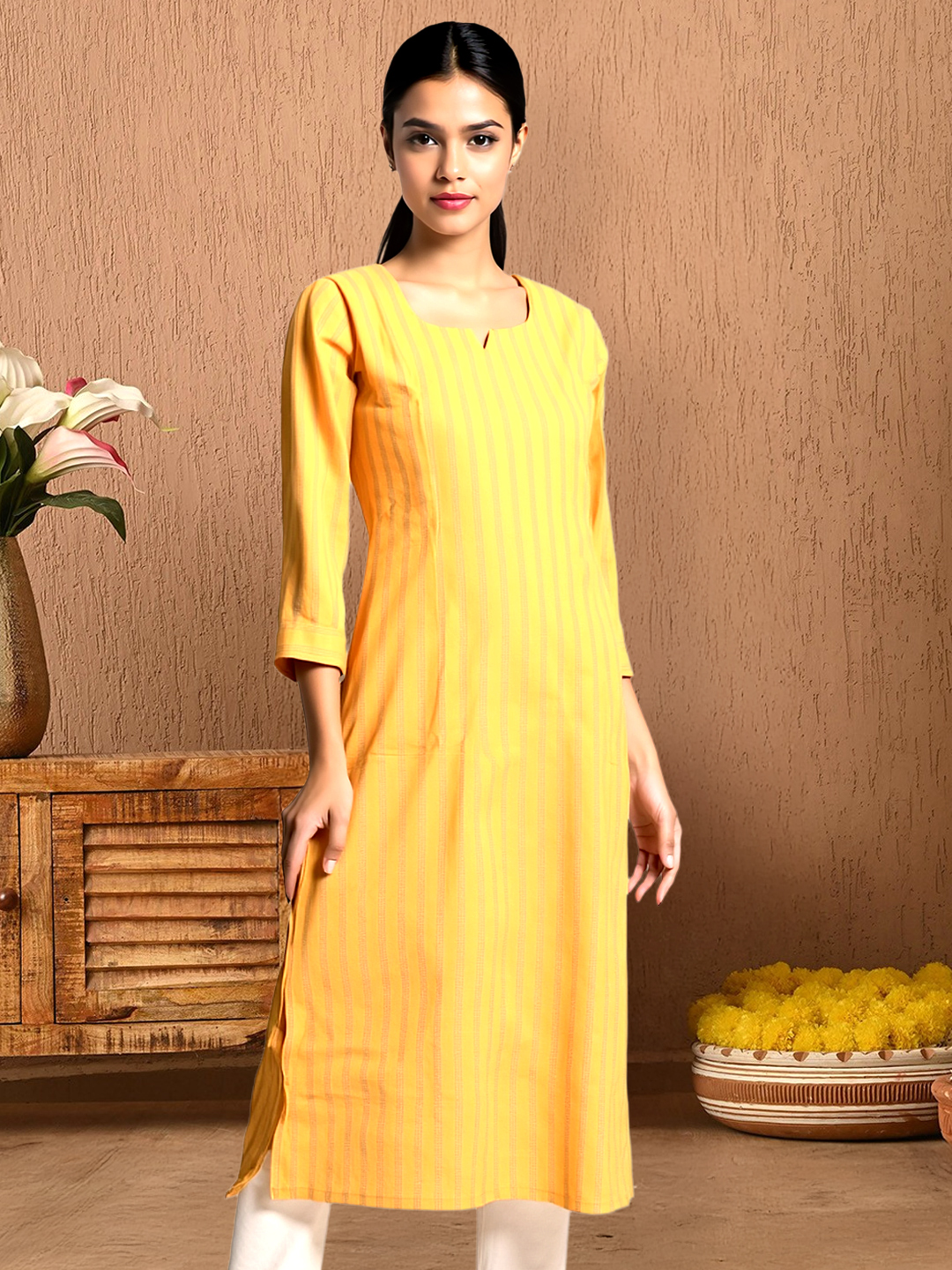 Picture of Radiate Sunshine Striped Kurta